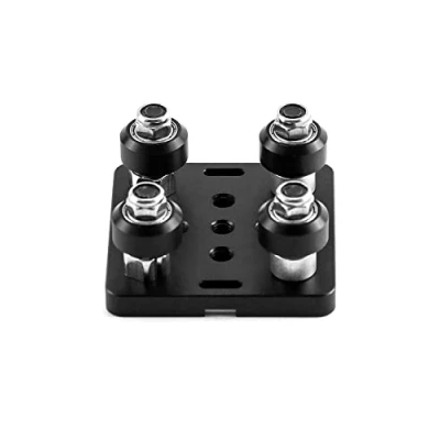 Image de TUZUK Plaque de barre portique Mini V avec Roue pour profilé en aluminium à rainure Kit d&#039;accessoires d&#039;imprimante 3D CNC Kossel Nema 23 noire