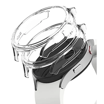Image de Ringke [Slim] Coque Compatible avec Galaxy Watch 4 40mm [2 Pack] Transparente Solide Rigide Bumper Clear