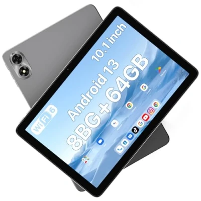 Image de UMIDIGI G1 Tab Tablette 10,1 Pouces, Android 13, 8Go de RAM(4Go+4Go), 64Go ROM(TF 1TB), Android,Gaming Quad Core RK3562,Batterie 6000 mAh,Caméra 8MP+8MP, BT5.0, WiFi 6,GMS,Gris
