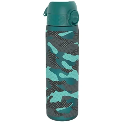 Image de Ion8 Gourde, Anti Fuite, Facile à Ouvrir, Verrouillage Sécurisé, Lavable en Lave vaisselle, Poignée de Transport, S&#039;adapte aux Porte gobelets, Nettoyer, Motif Camou