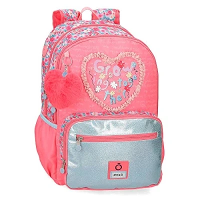 Image de Enso Together Growing Sac à Dos Scolaire Double Compartiment Rose 32 x 42 13 cm Polyester 23,94 l