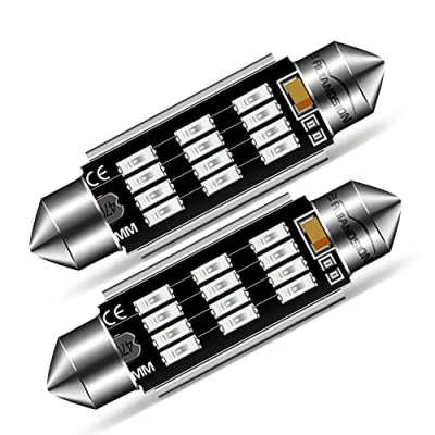 Image de Ruiandsion Lot de 2 ampoules LED pour plafonniers d&#039;intérieur voitures, camions 41 mm 42 10 30 V Extrêmement lumineuses 212 211 578 569 Canbus