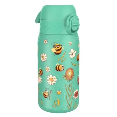 Image de Ion8 Gourde Isotherme Enfant, Inox, 320ml, Anti Fuite, Facile à Ouvrir, Verrouillage Sécurisé, Lavable au Lave Vaisselle, Poignée de Transport, Durable, Acier Inoxydable, Motif 3D Les Abeilles