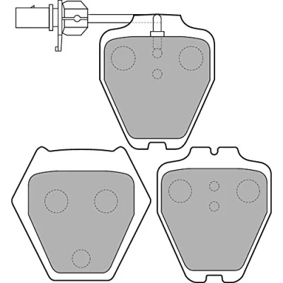 Image de DELPHI LP1703 Jeu de plaquettes frein contact signal d&#039;usure inclus avec tôle anti bruit sans accessoires AUDI: A6 C5 Avant, Allroad