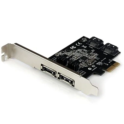 Image de StarTech.com Carte contrôleur PCI Express avec 2 ports SATA III interne et eSATA externe Adaptateur / (PEXESAT322I)