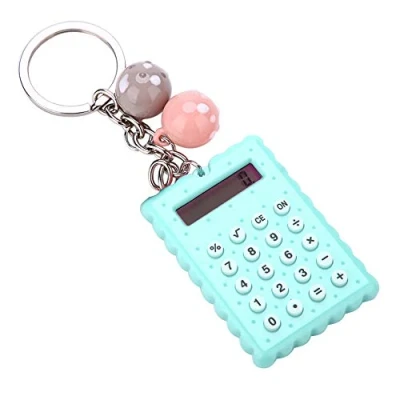 Image de VBESTLIFE Mini Calculatrice Portable, portative en Forme de Biscuit 2 1 + Porte clés Facile à Transport et la Mode(Vert)