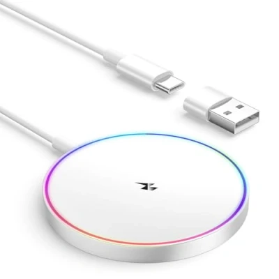 Image de Chargeur Induction iPhone, 15W Mag Safe pour Apple iPhone 16/15 Pro Max/15 Plus/15/14 Max/14 Plus/14/13 Pro/12, AirPods, Sans Fil Charge Rapide a