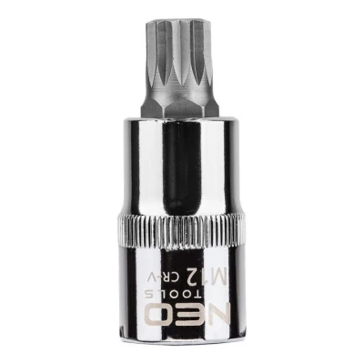 Image de NEO TOOLS 08 734 Clé à douille 1/2 M12 Acier chrome vanadium, d&#039;outil Spline