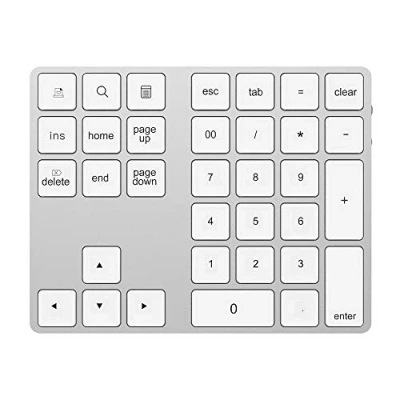 Image de HDWR Ordinateur Portable, Clavier numérique avec Bluetooth, 34 Touches, Touches à Membrane, Module Batterie Rechargeable intégrée, 2X USB HUB, typerCLAW BN110