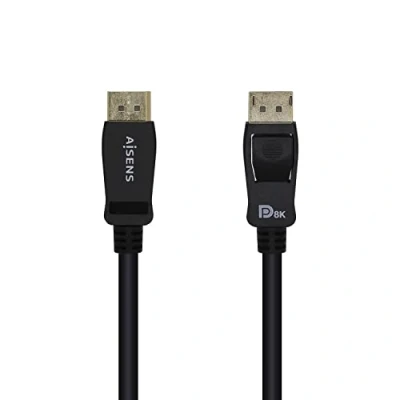 Image de AISENS A149 0431 Câble DISPLAYPORT certifié V1.4 8K@60Hz, DP/M DP/M, noir, 1,0 m