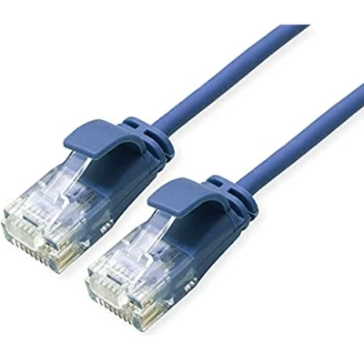Image de ROLINE Câble patch UTP DataCenter cat.6A (Class EA), LSOH, slim, bleu, 0,5 m