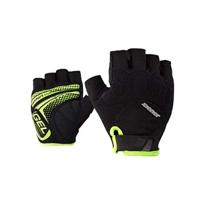 Image de Ziener Colit Gants de Cyclisme pour Homme Mitaines Respirant/amortissant/antidérapant Noir/Jaune Poison 9