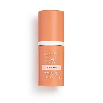 Image de Revolution Skincare Crème pour les yeux à la vitamine C contenant de l&#039;acide hyaluronique, éclaircit cernes, vegan et sans cruauté, 15ml