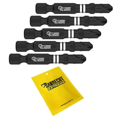 Image de 5 x SabreCut SCPZ350_5 50mm PZ3 Jeu d&#039;embouts de tournevis à percussion Pozidriv POZI No.3 Heavy Duty