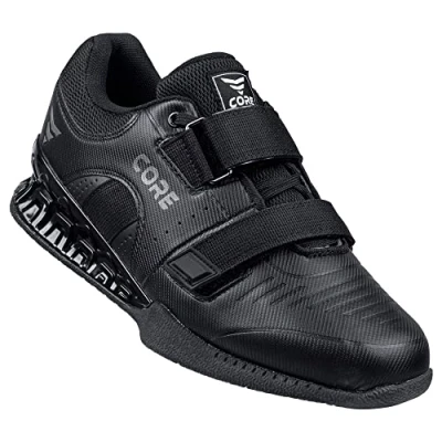 Image de Nordcore Chaussures d&#039;Haltérophilie Force Black, de Powerlifting et Bodybuilding, Squat Antidérapante, Noir, 40.5 EU