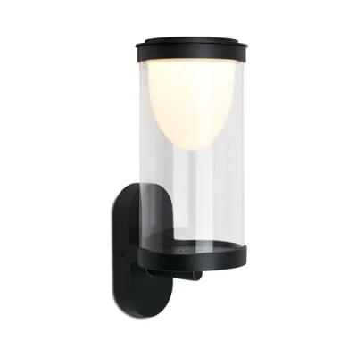 Image de BRILONER Applique LED sans prise de courant Touch, variateur d&#039;intensité, extérieur, Éclairage mural murale extérieure, 24x12x10 cm, Noir