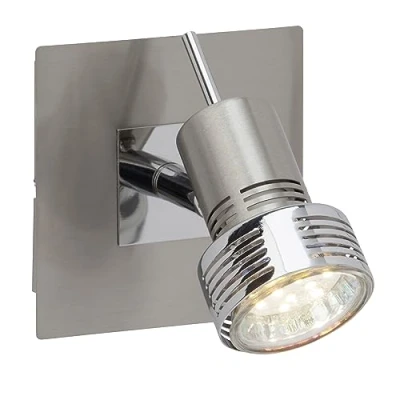 Image de BRILLIANT lampe Kassandra LED spot mural en fer/chrome 1x PAR51, GU10, à réflecteur 3W incluse, (250lm, 3000K) Échelle A ++ E Tête pivotante