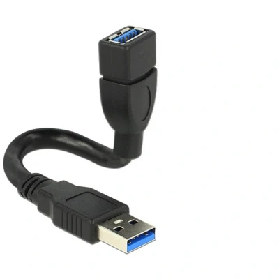 Image de DeLOCK 0.15m 2xUSB3.0 A câble USB 0,15 m 3.2 Gen 1 (3.1 1) Noir Neuf