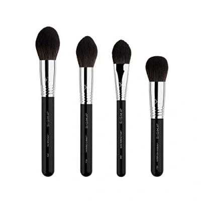Image de Studio Brush Set by SIGMA for Women 4 Pc HD Bronze F29, Tapered Cheek F36, Skin Perfector F67, Airbrush Kabuki F85