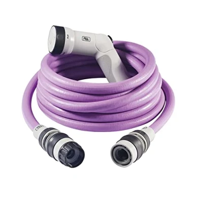 Image de FITT IKON 20 m Tuyau d&#039;arrosage Extensible, Compact, léger et prêt à l&#039;emploi, avec Pistolet Multi Jet, Lavande