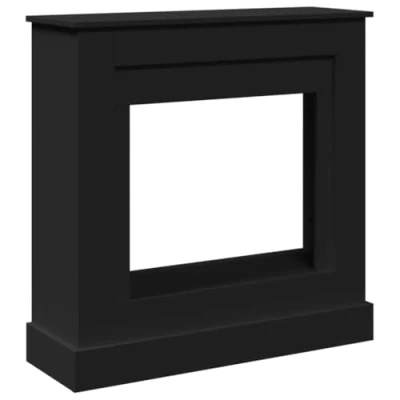Image de vidaXL Cadre de cheminée Noir 90x30x90 cm Bois d&#039;ingénierie, cheminée, Console Ensemble Tour