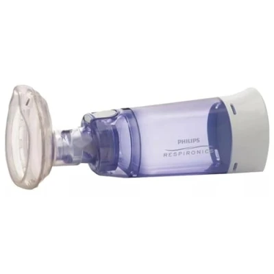Image de Philips OptiChamber Diamond Chambre d’inhalation à valve avec masque pour Bébé