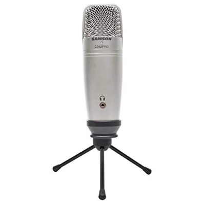 Image de Samson C01U Pro USB Studio Condenser Microphone with a Headphone Output for Zero Latency Monitoring Silver