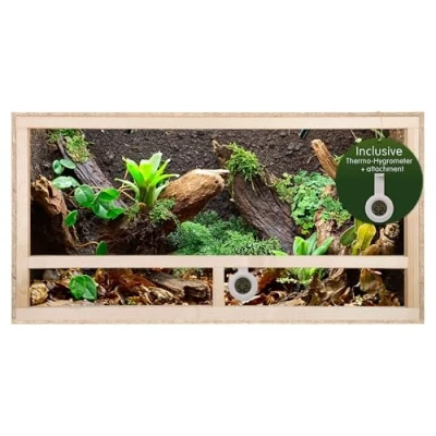 Image de Repiterra Terrarium Reptiles, Batraciens et Amphibiens En Bois OSB 80x40x40cm, Vivarium avec Aération Sur Les Côtés, Facile à Monter