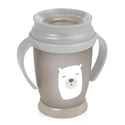 Image de LOVI 360 Degree Trainer Sippy Cup pour tout petits, 12m +, 250 ml, Sans BPA, Protection antibactérienne SteriTouch, Poignées profilées, Système d&#039;étanchéité innovant, Buddy Bear