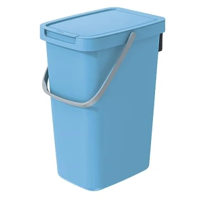 Image de Keden Systema Q Poubelle de tri des déchets avec couvercle et anse (12 l, bleu clair)
