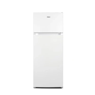 Image de FrigeluX Réfrigérateur Double Porte Blanc RDP216BE 211L Design Élégant, Silencieux, Classe Énergétique E, Stockage Optimal, 54x55,1x142,8 cm