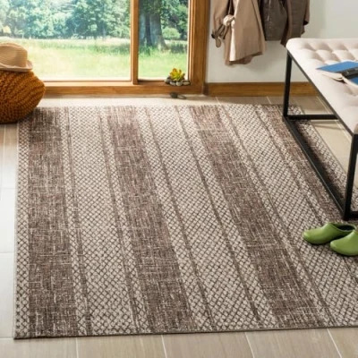 Image de Safavieh Rafal Grand Tapis de Salon rectangulaire pour Une Utilisation en intérieur, Polypropylène, Beige Clair/Marron Clair, 120 X 180 cm