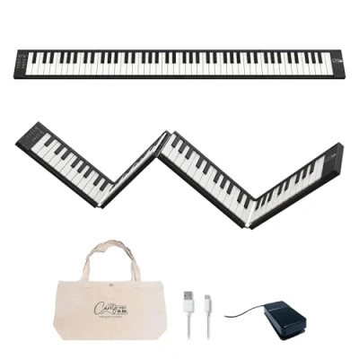 Image de Blackstar BA215010 Carry on FP 88 Touch Touches Tactile Blanc Portable Pliable Piano Numérique Contrôleur MIDI USB avec Batterie Rechargeable