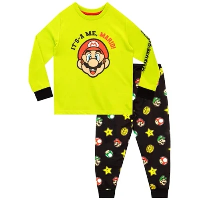 Image de Super Mario Ensemble De Pyjamas Garçon Multicolore 7 8 Ans