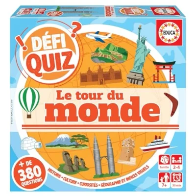 Image de Educa Defi Quiz Le Tour du Monde. Découvrez Monde en Jouant à ce Jeu de Amusant. Recommandé pour Les 6 Ans et Plus (18156)