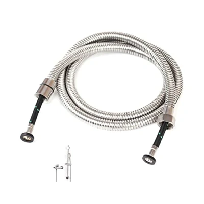 Image de tuyau de douche 1,5 m Douchette multifonction avec support pommeau et