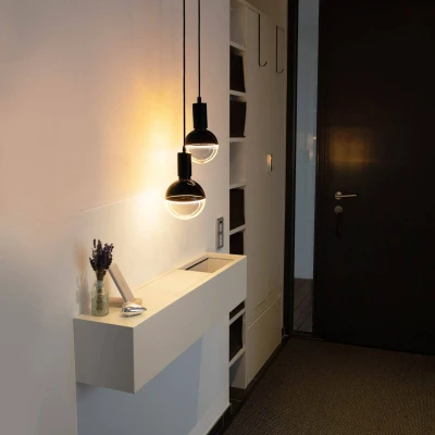 Image de SEGULA LED Globe Illusion E27 G125 clair/noir 5W 1900K à intensité variable