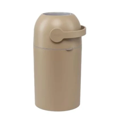 Image de KEMMLIT Poubelle à couches anti odeurs sans cassette avec couvercle et grande capacité pour jusqu&#039;à 25 système Fonctionne les sacs traditionnels (sésame)
