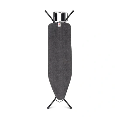 Image de Brabantia Table à Repasser Taille B pour Fer Vapeur Planche a Les Gauchers et Droitiers Plateau Extra Stable Fers Jusqu&#039;à 13,5 cm Denim Black 124x38cm