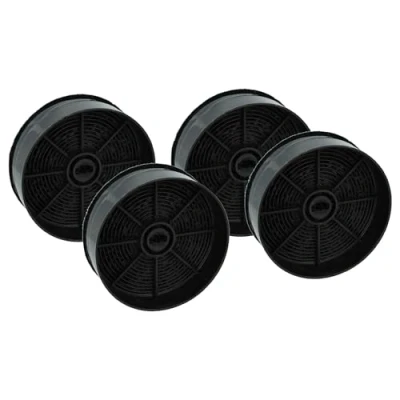 Image de vhbw 4x Filtres à charbon actif remplacement pour IKEA 904.213.36, NYTTIG FIL 120 hotte aspirante 12,4 cm
