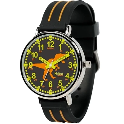 Image de Kiddus Unisexes Enfants Analogique Quartz Montre avec Bracelet en Caoutchouc KI10350