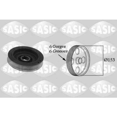 Image de SASIC 2150002 Poulie Damper 153 PEUGEOT: 307 SW, 3/5 portes, 206 CITROËN: Berlingo / First I, Jumpy I Van, C5 5 portes