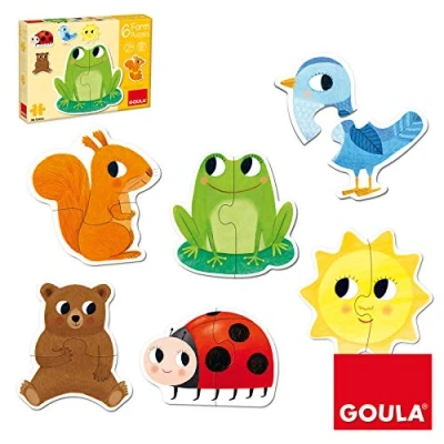 Image de Goula 6 Puzzles Form Animaux de 2 pièces, 53173, Multi, Taille Unique