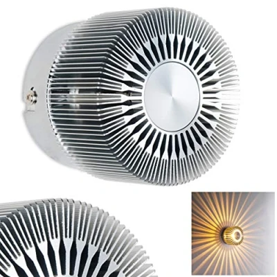 Image de applique murale Cantoni, en métal nickel mat, spot mural à 1 flamme, x G9, avec effet lumineux, ampoule(s) non incluse(s)