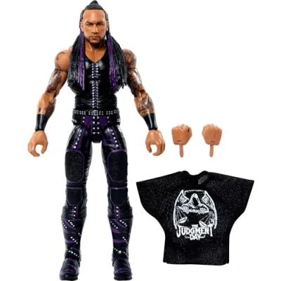 Image de Mattel WWE Elite Figurine et accessoires, série #109 Damian Priest 15,2 cm à collectionner avec 25 points d&#039;articulation mains interchangeables
