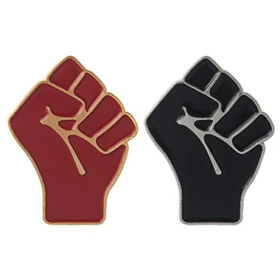 Image de Mya 1Pc Broche Créative Poing Levé Émail Insignes Enthousiaste Symbole De Solidarité Unité Épingle Revers Bouton Bijoux pour Veste Sac À Dos Chapeau Hauts