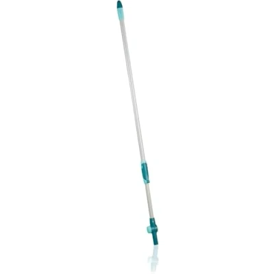 Image de Leifheit Manche télescopique en acier 110 à 190 cm, balais réglable et extensible, perche avec articulation pour nettoyage sols, vitres, plafonds, etc., Click system