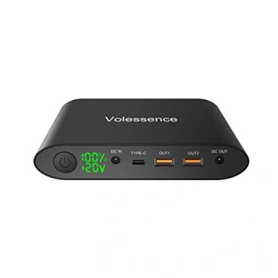 Image de Volessence 25000mAh Power Bank Batterie Externe en Aluminium avec Display LED 2X USB (Quick Charge 3.0) 1x Type C DC Chargeur Portable pour Ordinateur/Smartphone/Tablet/Drone