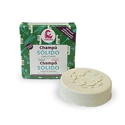 Image de Lamazuna Shampooing solide en fer sauvages pour cheveux gras 60 g Vert 55