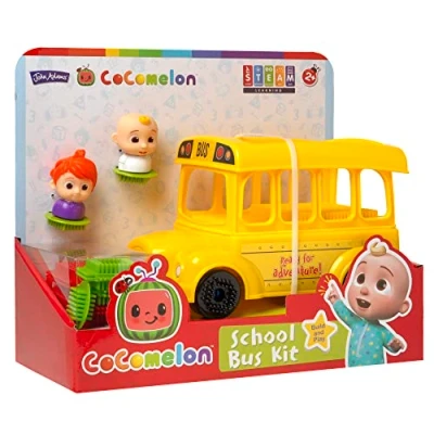 Image de John Adams Kit de Bus Scolaire Fun Bricks CoComelon : Construisez et jouez ! Blocs Construction préscolaires À partir 2 Ans
